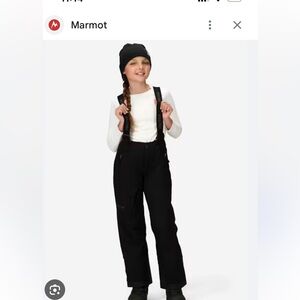 Marmot Kids' Medium Edge Grow an Inch Ski Pants Black